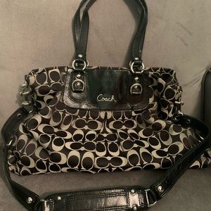 Black monogram Coach purse